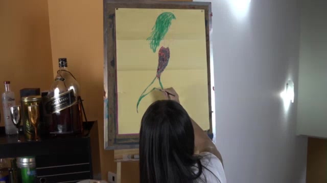 A Lina Nakamura mostrou que manda bem na pintura erótica